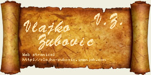 Vlajko Zubović vizit kartica